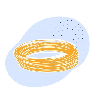 Канат одинарной свивки ТК 22.5 мм ГОСТ 3064-80