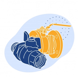 Титановый кран шаровой проходной без присоединительных фланцев ДУ 80 мм РУ 25 кгс/см2 ГОСТ 9702-87